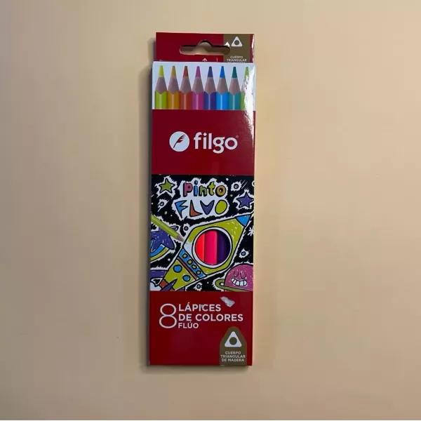 Lápices de colores Filgo Pinto Flúo x8