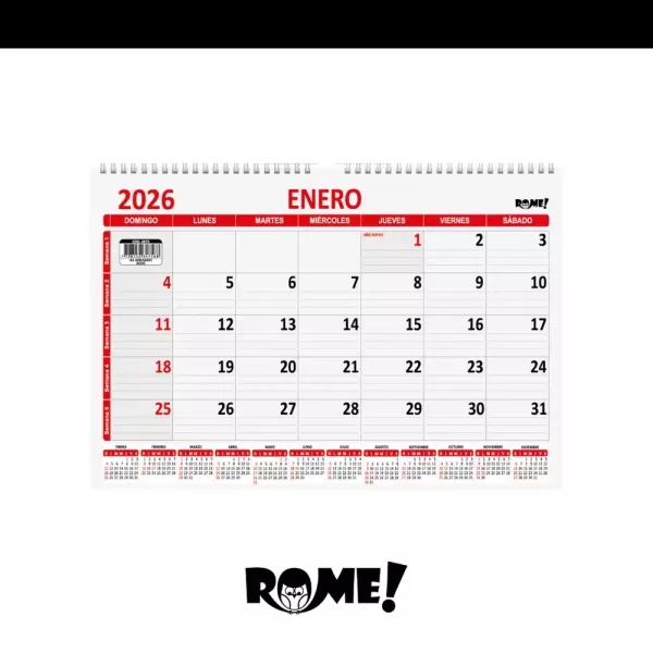 CALENDARIO RO- A3 - APAISADO - ROJO