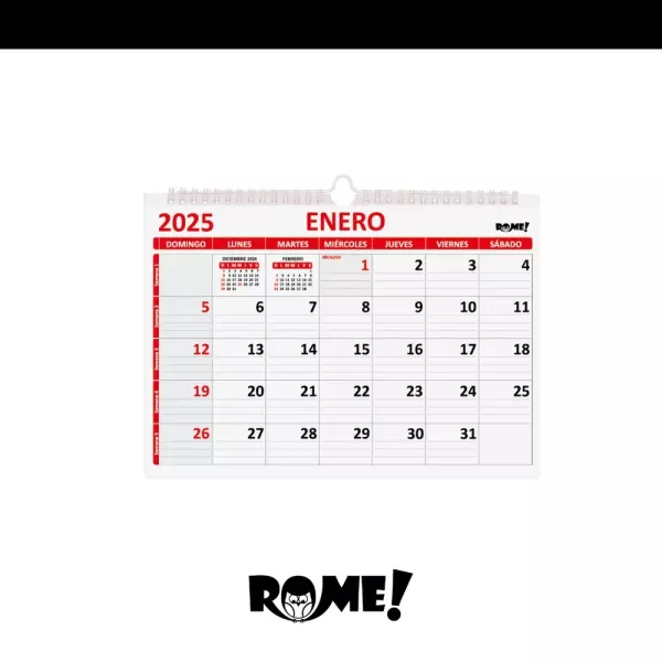 CALENDARIO RO - A4 - APAISADO - ROJO