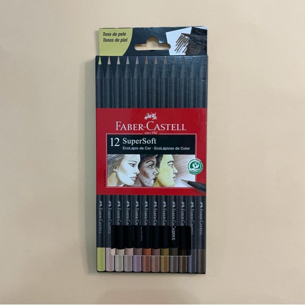 Lápices de colores Faber Castell SuperSoft Tonos Piel x12