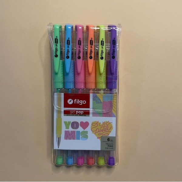 Roller Filgo Gel Pop x6 Pastel