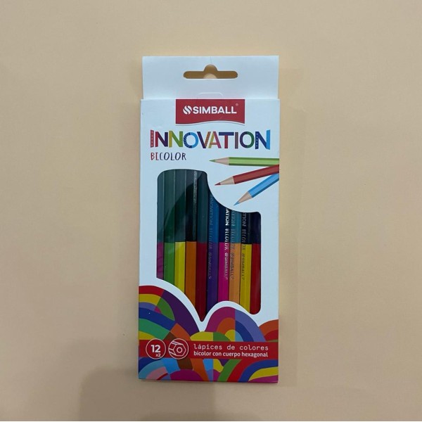 Lápices de colores Simball Innovation Bicolor x12 