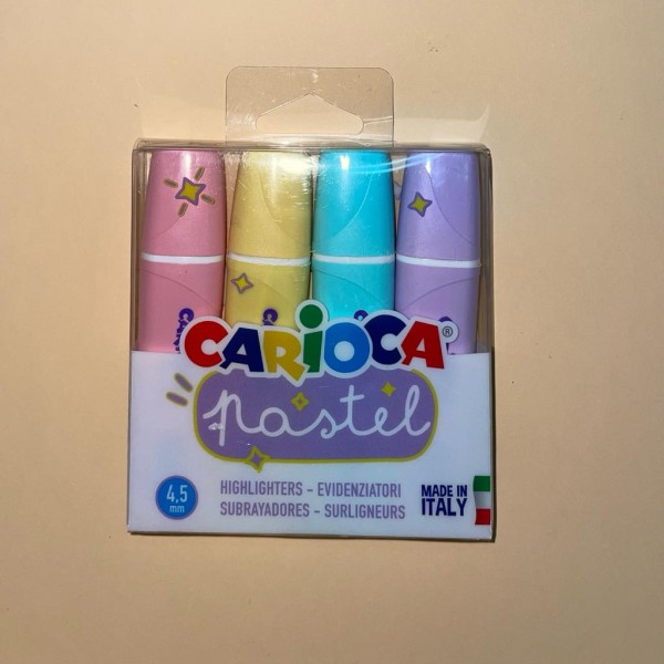 Resaltadores Carioca Pastel Mini x4