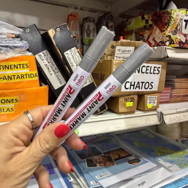 Marcador Deli Plateado