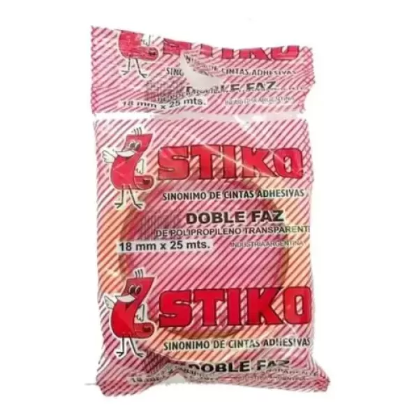 Cinta Adhesiva Bifaz Stiko 18mm x 25m