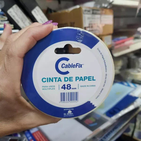 Cinta Adhesiva de Papel cable fix 48mm x 50m