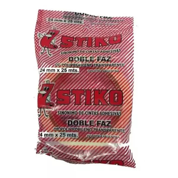 Cinta Adhesiva Bifaz Stiko 24mm x 25m