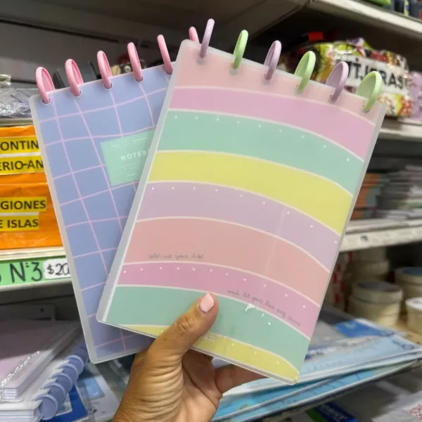 Cuki Block A5 disco grande Rayado x100 hojas