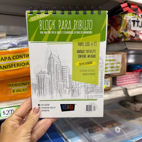 Block de dibujo A5 Cromi 150