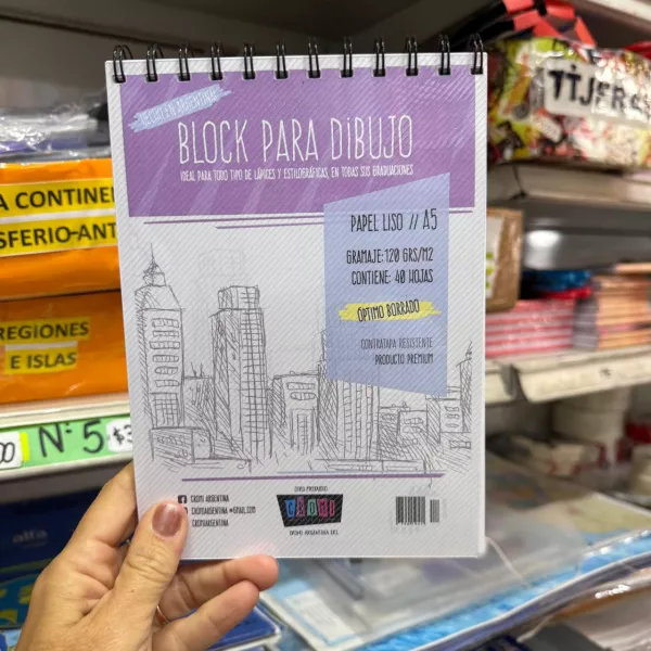 Block de dibujo A5 Cromi 120