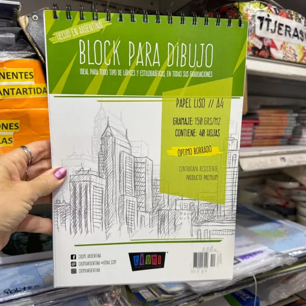Block de dibujo Cromi A4 150 