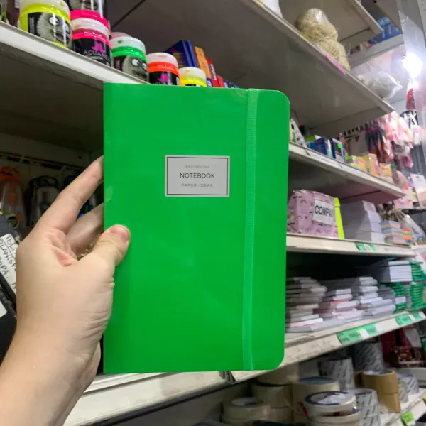 Notebook Decorline 14x24  Hojas Rayadas Fluo