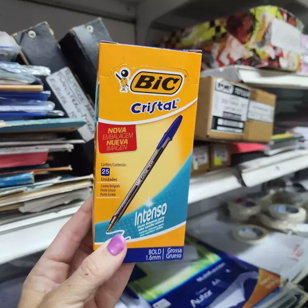 Caja bolígrafos Bic Cristal Intenso x 25