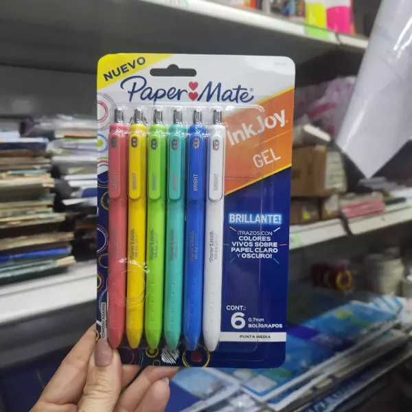 Bolígrafos Paper Mate Gel x6