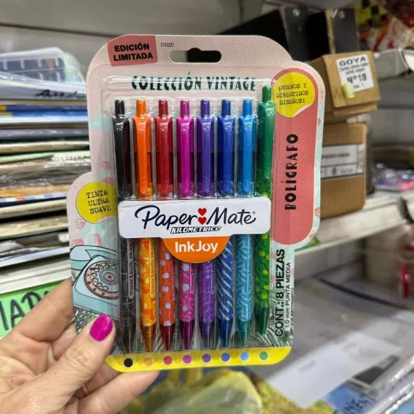 Bolígrafos Paper Mate InkJoy x8 Retractil VINTAGE