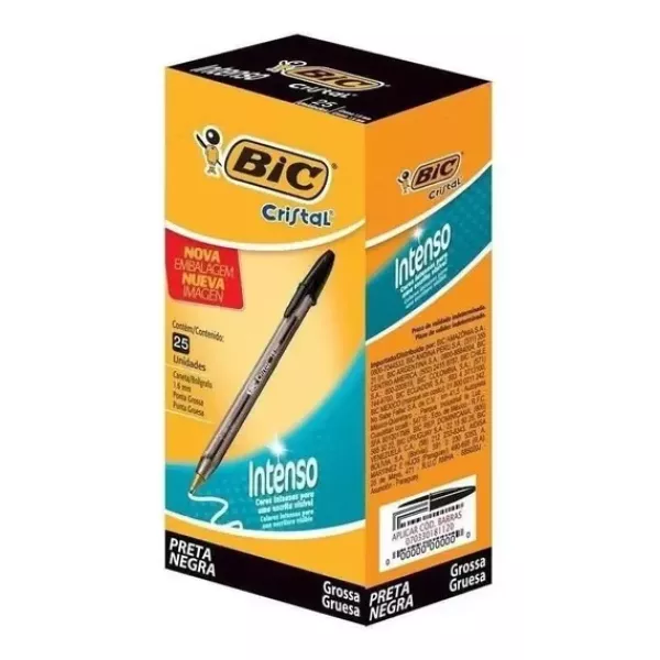 Caja bolígrafos Bic Cristal Intenso x 25