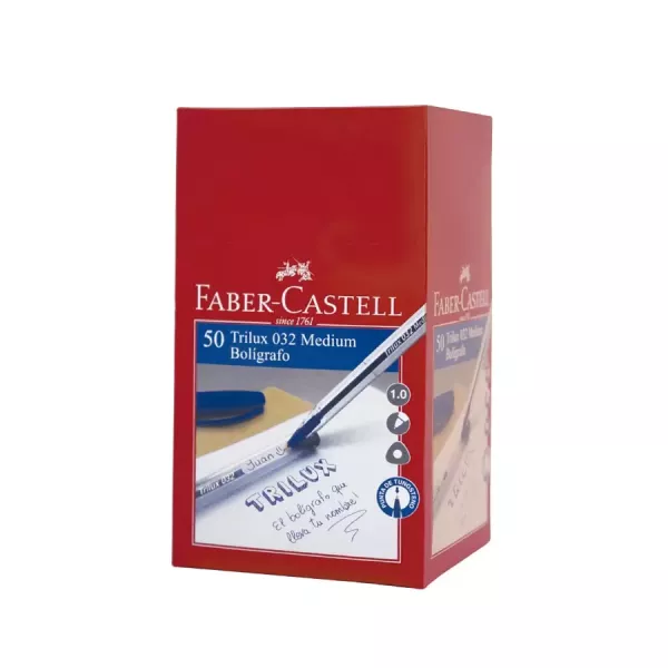 Caja bolígrafos Faber Castell Trilux x50