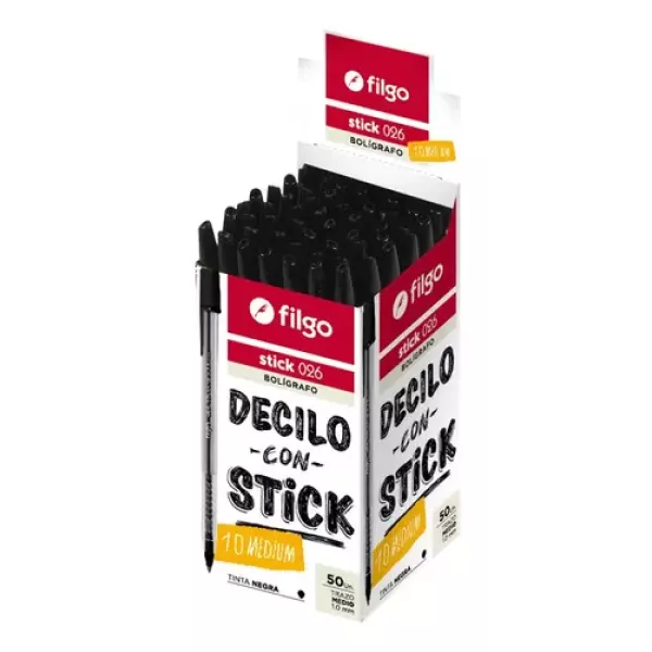 Caja bolígrafos Filgo Stick 026 x50