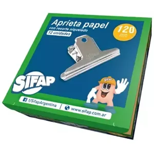 Aprieta papel niquelado Sifap 145mm