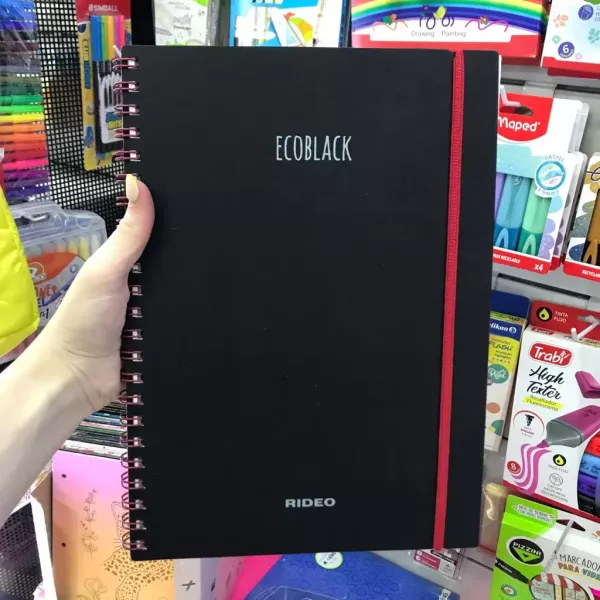 Cuaderno Universitario Rideo Ecoblack x120 hojas Cuadriculado