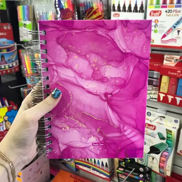 Cuaderno A5 Punto Cero Mármol Rosa x80 hojas