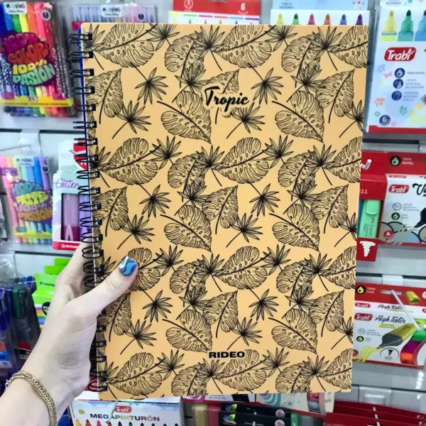 Cuaderno Universitario Rideo Tropic x 90 hojas Rayado