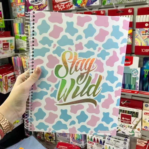 Cuaderno Universitario Leysa Stay Wild x80 hojas