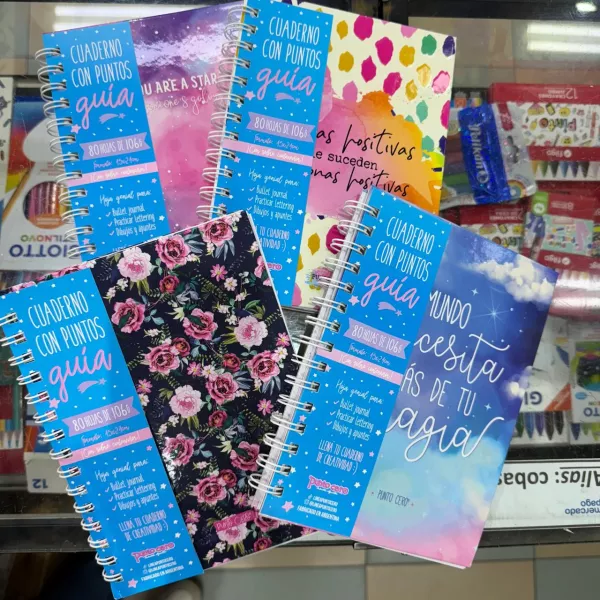 Cuaderno A5 Punto Cero lettering  x80 hojas