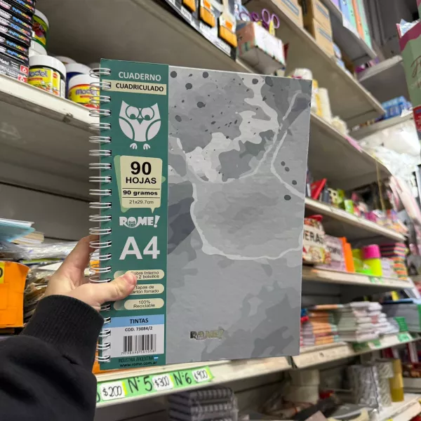 Cuaderno Universitario Tinta x90 hojas Rome