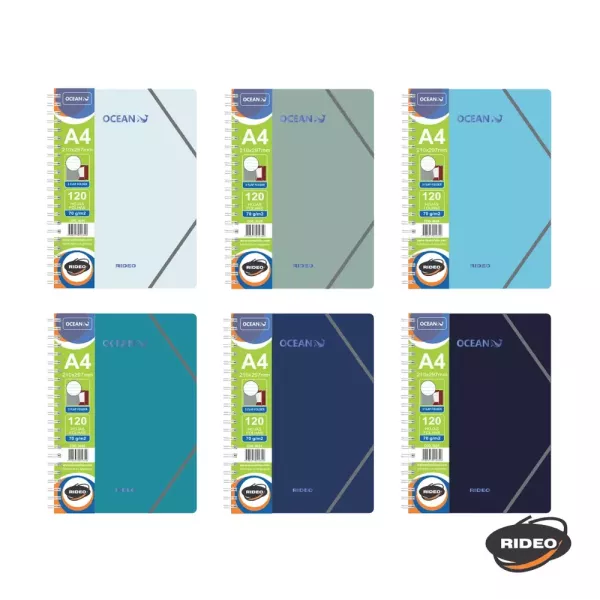 CUADERNO 3 SOLAPAS  A4 RIDEO OCEAN  (S/V)