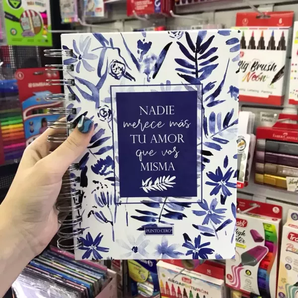 Cuaderno A5 Punto Cero Ramas Azules x80 hojas