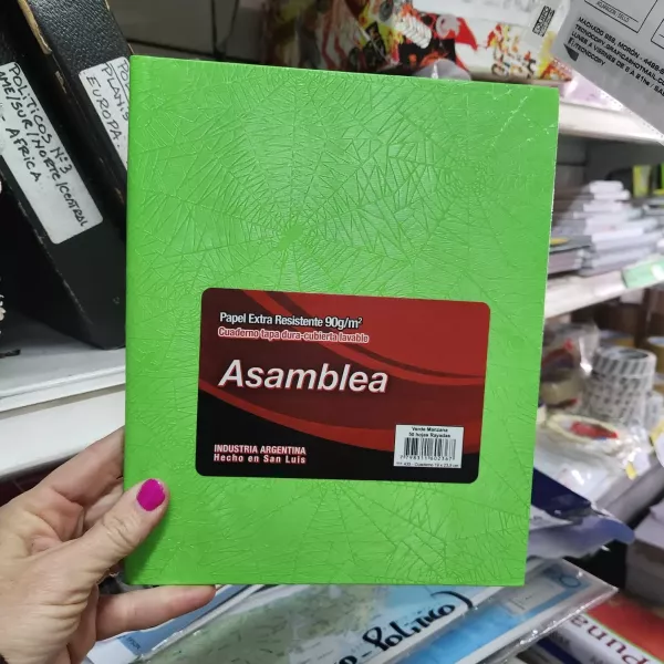 Cuaderno N°3/ABC Asamblea Tapa dura x50 hojas Verde manzana