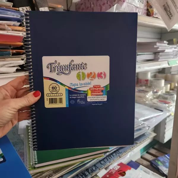 Cuaderno N°3/ABC Triunfante Tapa dura x60 hojas Azul