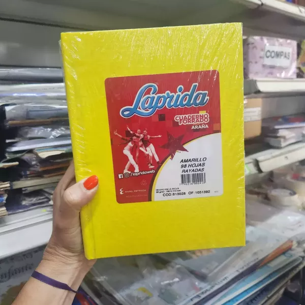 Cuaderno Escolar Triunfante Tapa dura x100 hojas Amarillo