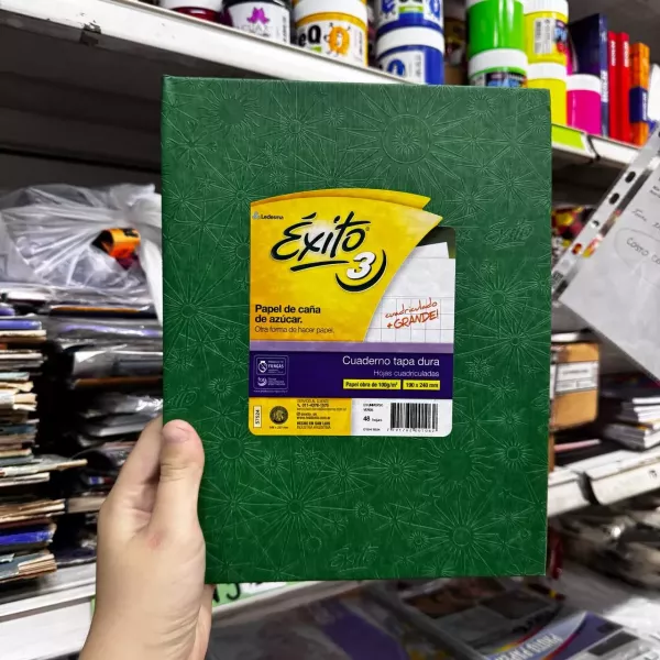 Cuaderno N°3/ABC Éxito Tapa dura x48 hojas Verde