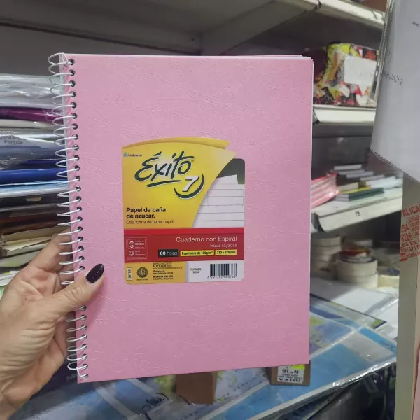 Cuaderno N°7/ABC Éxito Tapa dura x60 hojas Rosa