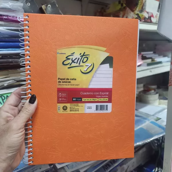 Cuaderno N°7/ABC Éxito Tapa dura x60 hojas Verde Manzana