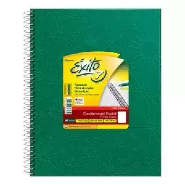 Cuaderno N°7/ABC Éxito Tapa dura x60 hojas Verde