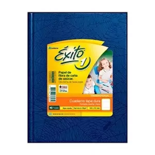 Cuaderno Escolar Éxito Tapa dura x 50hojas Azul