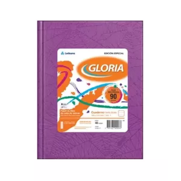 Cuaderno Escolar Gloria Tapa dura x42 hojas Lila