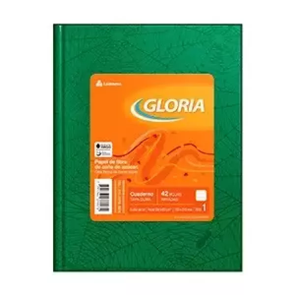 Cuaderno Escolar Gloria Tapa dura x42 hojas Verde