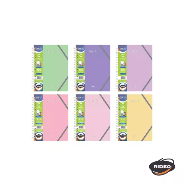 CUADERNO 3 SOLAPAS COLEGIAL RIDEO  SOFT (S/V)