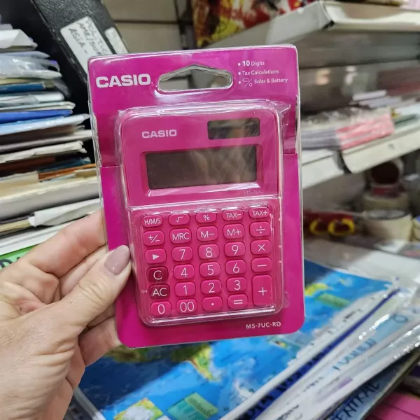 Calculadora de escritorio Casio color