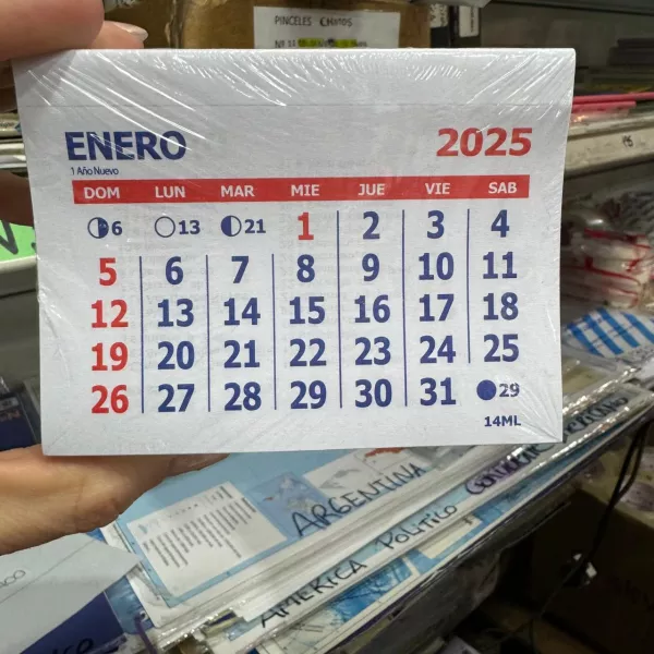 CALENDARIO MENSUAL 2025 7,5X10.5 (14ML)