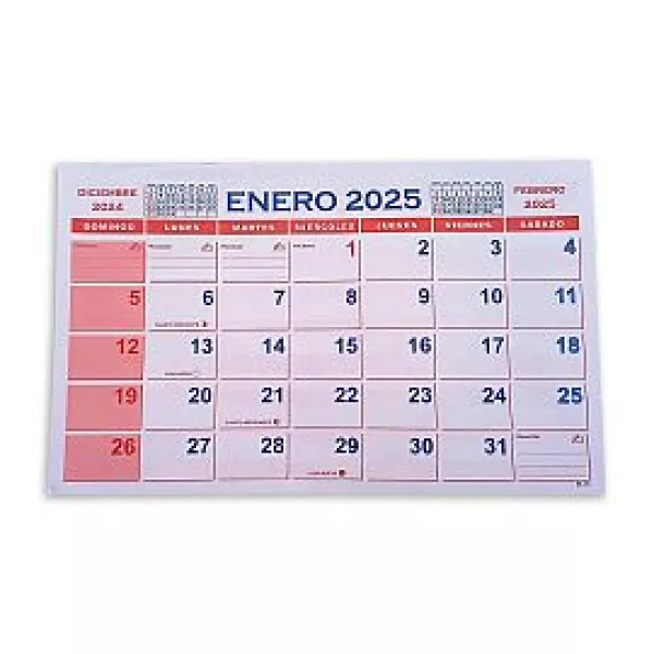 CALENDARIO MENSUAL 2025 NRO.35 DE 35 X 22 CM (ML-35)