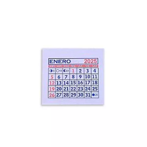 CALENDARIO MENSUAL 2025 MIGNON DE 5 X 5 CM (ML-5)