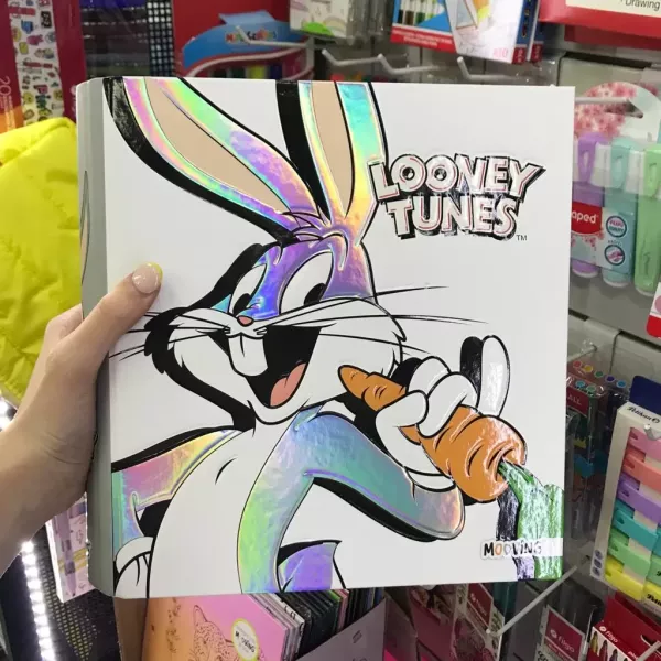 Carpeta Escolar N°3 aro de 40 Mooving Looney Tunes