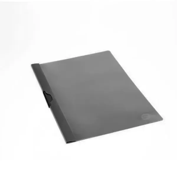 Carpeta Oficio Tapa Cristal Lama Office Negra con Clip