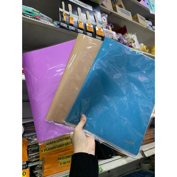 Carpeta con Folios A4 Glitter Trama 10 folios