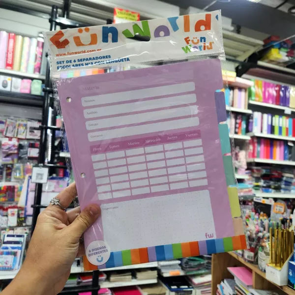 Separador FW N3 con lengüeta Pastel